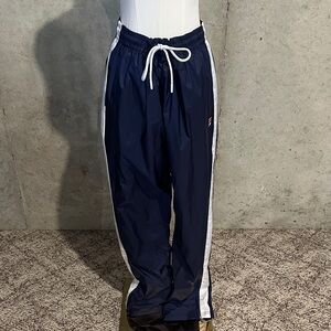 Fila Late 90s/ Early Y2K Navy Track Pants / Joggers | Retro Streetwear | Large